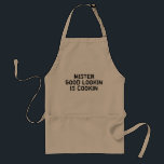 Funny BBQ apron for men | Mr good lookin is cookin<br><div class="desc">Funny BBQ apron for men | Mr good lookin is cookin. Cute barbecue gift idea for dad,  uncle,  grandpa etc.</div>