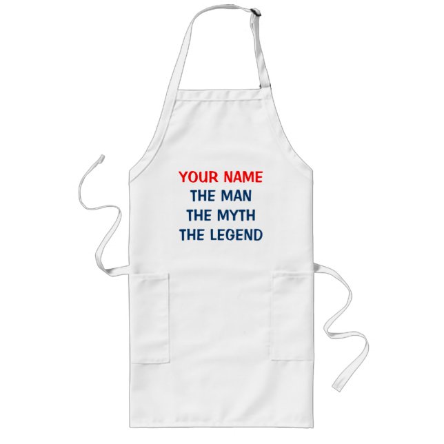 Funny BBQ apron for men | The man myth legend (Front)