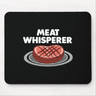 Funny Bbq Art For Men Women Grilling Meat Smoking Mouse Pad