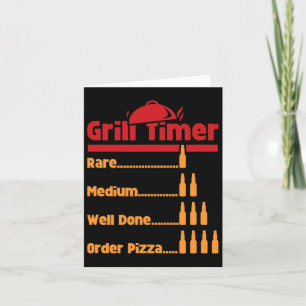 Funny Bbq Beer Bottles Grill Timer For Ckyard Rbec Card