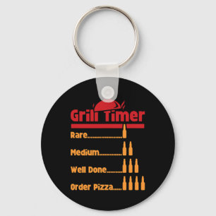 Funny Bbq Beer Bottles Grill Timer For Ckyard Rbec Key Ring