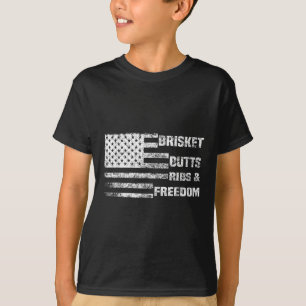 Funny Bbq, Brisket Butts Ribs And Freedom, Funny G T-Shirt