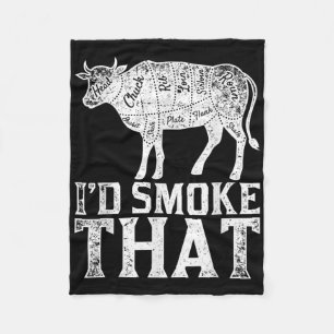 Funny Bbq Chef Grilling Smoked Steak Lover Gift Ba Fleece Blanket