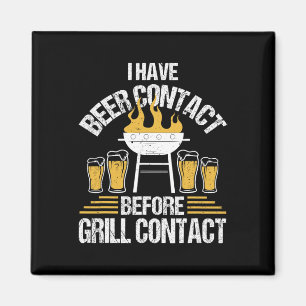 Funny Bbq Chef Rbercue Grilling Magnet