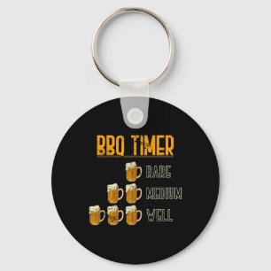 Funny Bbq Chef Smoke Meat Craft Beer Gift Barbecue Key Ring