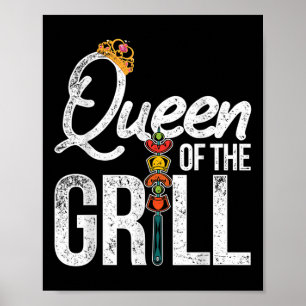 Funny Bbq Chef Women Gift Grilling Smoked Meat Bar Poster