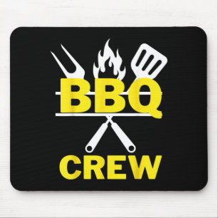 Funny BBQ CREW Grill Chef Cook Squad Cooking Mouse Pad