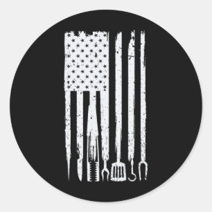 Funny Bbq Design! For Fans Of Smoking Classic Round Sticker