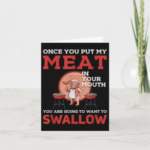 Funny Bbq Design! For Fans Of Smoking, Grilling An Card