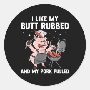 Funny Bbq Design For Men Women Bbq Lover Grilling Classic Round Sticker