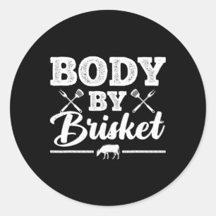 Funny Bbq Design For Men Women Bbq Smoking Rbecue Classic Round Sticker