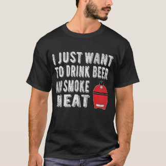 Funny BBQ Drink Beer Smoke Meat Pitmaster Design T-Shirt