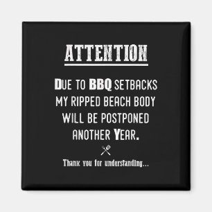 Funny Bbq For Pitmasters & Barbecue Lovers Magnet