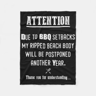 Funny Bbq For Pitmasters And Barbecue Lovers Fleece Blanket