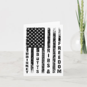 Funny Bbq Funny Brisket Butts Ribs And Freedom Bbq Card