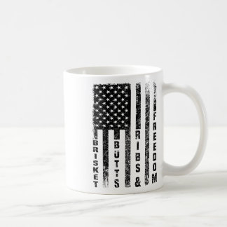 Funny Bbq Funny Brisket Butts Ribs And Freedom Bbq Coffee Mug
