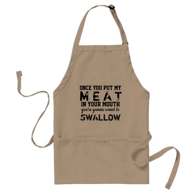 Funny BBQ Gift for Man Husband Gift Fun Grill Standard Apron (Front)