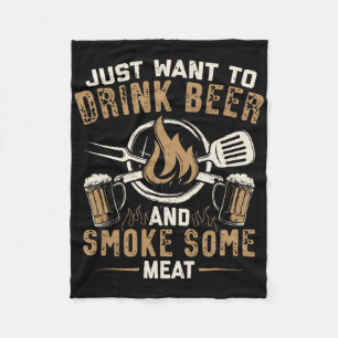 Funny Bbq Grill Chef Grilling Master Rbecue Lover Fleece Blanket