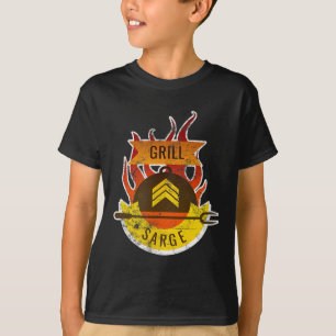 Funny Bbq Grill Master In Charge Grilling Gift Dis T-Shirt