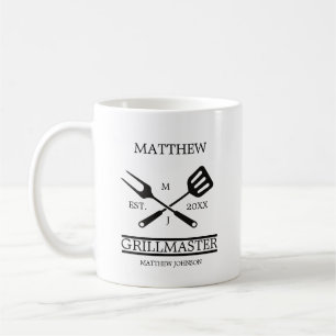 Funny BBQ Grill Master Personalised Barbecue Best Coffee Mug