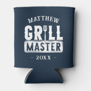 Funny BBQ Grill Master Personalised Barbecue King Can Cooler