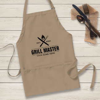 Funny BBQ Grill Master Personalised Barbecue King Standard Apron