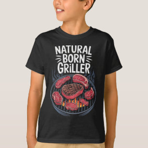Funny Bbq Grill Natural Born Griller  T-Shirt