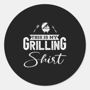 Funny Bbq Grill Party - This Is My Grilling  Classic Round Sticker