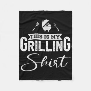 Funny Bbq Grill Party - This Is My Grilling Fleece Blanket