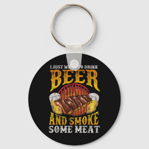 Funny Bbq Griller Dad Bbq Men Meat Barbeque Key Ring
