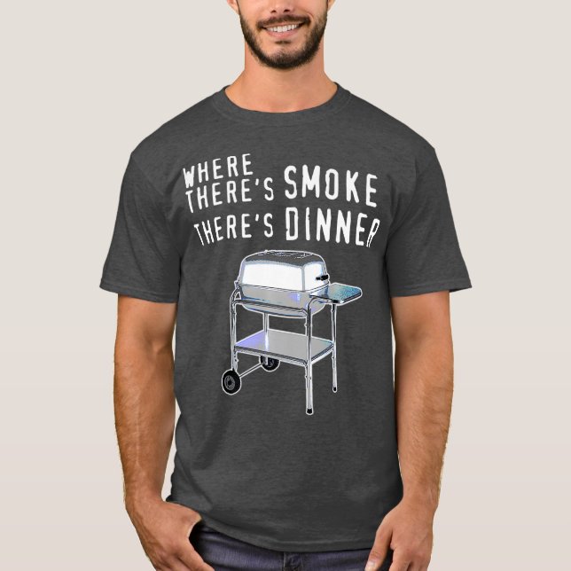 Funny BBQ Grilling PK Grill Smoker Barbecue T-Shirt (Front)