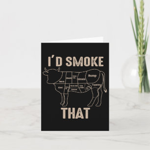Funny Bbq Grilling Quote Cow Card