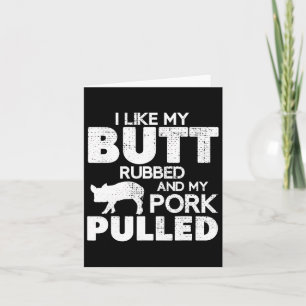 Funny Bbq Grilling Quote Pig Pulled Pork Bbq Grill Card