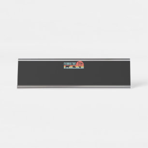 Funny BBQ Id Smoke That Barbeque Retro Desk Name Plate