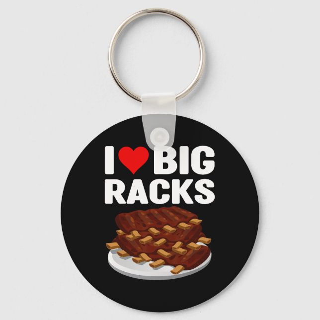 Funny Bbq I'd Smoke That Rbecue Retro Grilling  Key Ring (Front)