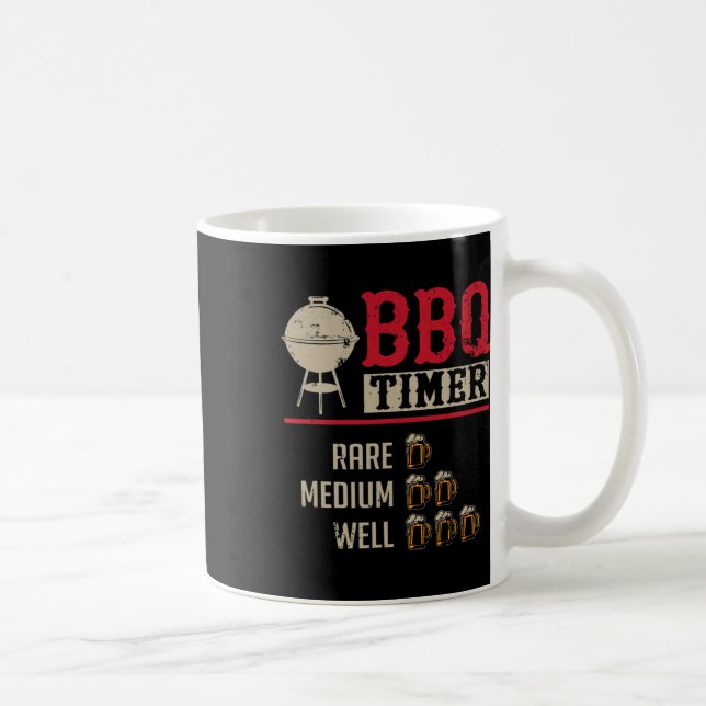 Funny Bbq Meat Cooking Timer Beer Grill Chef Rbecu Coffee Mug (Right)