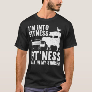 Funny Bbq Meat Smoking Art For Men Women Barbeque T-Shirt