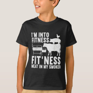 Funny Bbq Meat Smoking Art For Men Women Barbeque T-Shirt