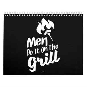 Funny BBQ Men Do It On The Grill Smoker Calendar