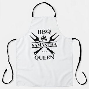 Funny BBQ Personalised Barbecue Queen Apron
