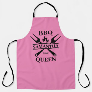 Funny BBQ Personalized Barbecue Queen Apron
