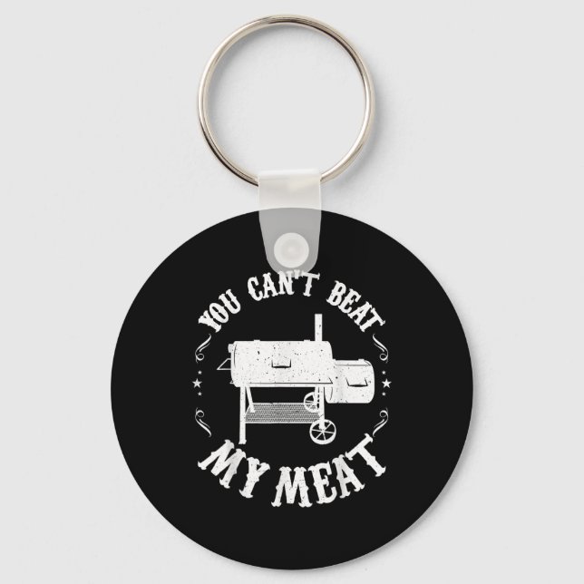 Funny Bbq Pit Reverse Flow Smoker Accessory Dad Gr Key Ring (Front)