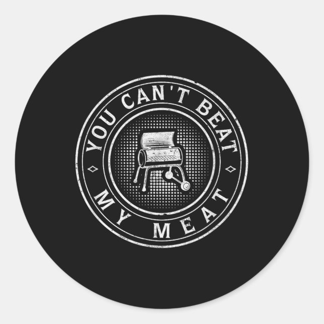 Funny Bbq Pit Reverse Flow Smoker Accessory Grill  Classic Round Sticker (Front)