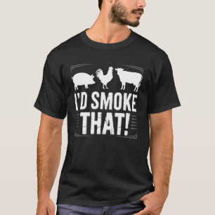 Funny BBQ Pitmaster Meat Brisket Ribs Smoker Grill T-Shirt