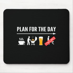 Funny bbq shirts for men coffee grilling beer mouse pad
