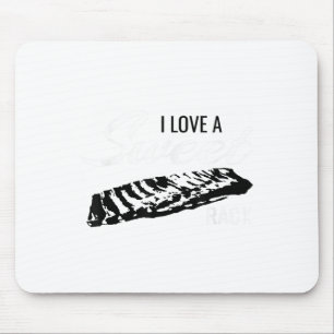 Funny Bbq Shirts Love A Sweet Rib Rack Pitmasters  Mouse Pad