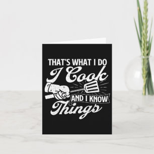 Funny Bbq Shirts That's What I Do I Cook And I Kno Card