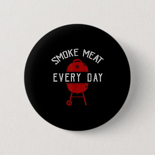 Funny Bbq Smoker Accessory Pitmaster Dad Grilling  6 Cm Round Badge
