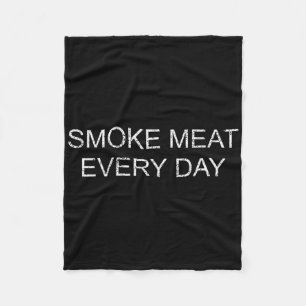 Funny Bbq Smoker Accessory Pitmaster Dad Grilling Fleece Blanket