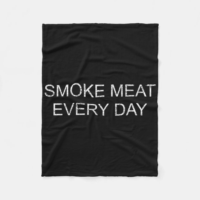 Funny Bbq Smoker Accessory Pitmaster Dad Grilling  Fleece Blanket (Front)